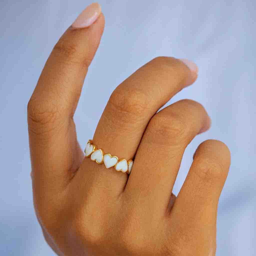 Circle of hearts ring
